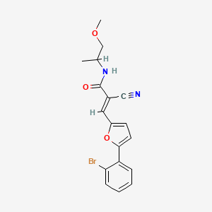 (E)-3-[5-(2-bromophenyl)furan-2-yl]-2-cyano-N-(1-methoxypropan-2-yl)prop-2-enamide