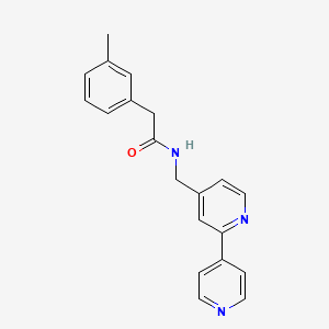 molecular formula C20H19N3O B2675366 N-([2,4'-bipyridin]-4-ylmethyl)-2-(m-tolyl)acetamide CAS No. 2034394-35-7