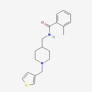 2-methyl-N-((1-(thiophen-3-ylmethyl)piperidin-4-yl)methyl)benzamide