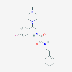 molecular formula C23H33FN4O2 B2675375 N1-(2-(cyclohex-1-en-1-yl)ethyl)-N2-(2-(4-fluorophenyl)-2-(4-methylpiperazin-1-yl)ethyl)oxalamide CAS No. 906151-06-2