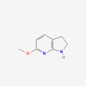 molecular formula C8H10N2O B2675377 6-methoxy-1H,2H,3H-pyrrolo[2,3-b]pyridine CAS No. 1256805-71-6