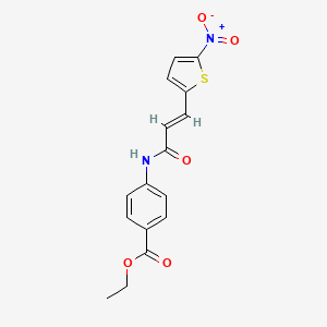 (E)-ethyl 4-(3-(5-nitrothiophen-2-yl)acrylamido)benzoate