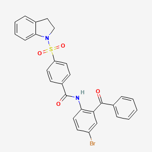 N-(2-benzoyl-4-bromophenyl)-4-(indolin-1-ylsulfonyl)benzamide