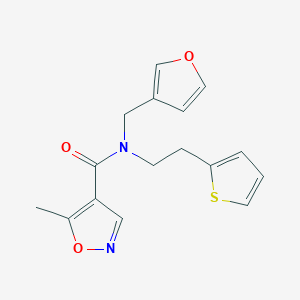 molecular formula C16H16N2O3S B2675402 N-(furan-3-ylmethyl)-5-methyl-N-(2-(thiophen-2-yl)ethyl)isoxazole-4-carboxamide CAS No. 1428349-95-4