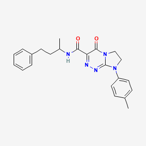 molecular formula C23H25N5O2 B2675408 4-氧代-N-(4-苯基丁-2-基)-8-(对甲苯基)-4,6,7,8-四氢咪唑并[2,1-c][1,2,4]三嗪-3-羧酰胺 CAS No. 946279-56-7