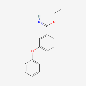 molecular formula C15H15NO2 B2675410 Ethyl 3-phenoxybenzenecarboximidate CAS No. 794509-81-2