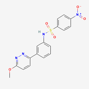 molecular formula C17H14N4O5S B2675411 N-(3-(6-methoxypyridazin-3-yl)phenyl)-4-nitrobenzenesulfonamide CAS No. 903279-93-6