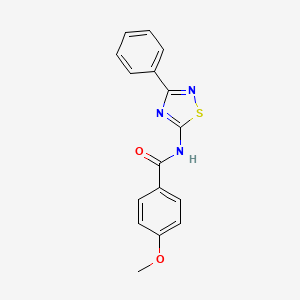molecular formula C16H13N3O2S B2675416 4-methoxy-N-(3-phenyl-1,2,4-thiadiazol-5-yl)benzamide CAS No. 331472-31-2