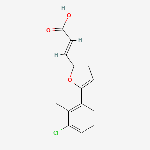 molecular formula C14H11ClO3 B2675420 (2E)-3-[5-(3-chloro-2-methylphenyl)furan-2-yl]prop-2-enoic acid CAS No. 843618-95-1