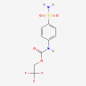 molecular formula C9H9F3N2O4S B2675443 2,2,2-trifluoroethyl N-(4-sulfamoylphenyl)carbamate CAS No. 872103-76-9