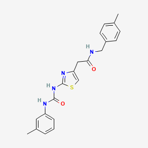 N-(4-methylbenzyl)-2-(2-(3-(m-tolyl)ureido)thiazol-4-yl)acetamide