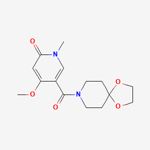 4-methoxy-1-methyl-5-(1,4-dioxa-8-azaspiro[4.5]decane-8-carbonyl)pyridin-2(1H)-one