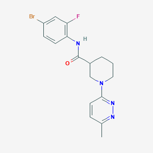 molecular formula C17H18BrFN4O B2675478 N-(4-bromo-2-fluorophenyl)-1-(6-methylpyridazin-3-yl)piperidine-3-carboxamide CAS No. 1421452-57-4
