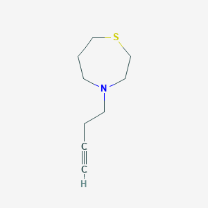 molecular formula C9H15NS B2675508 4-(But-3-yn-1-yl)-1,4-thiazepane CAS No. 1343276-17-4