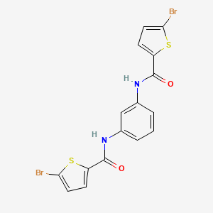 molecular formula C16H10Br2N2O2S2 B2675530 5-BROMO-N-[3-(5-BROMOTHIOPHENE-2-AMIDO)PHENYL]THIOPHENE-2-CARBOXAMIDE CAS No. 476357-02-5