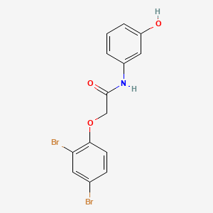 molecular formula C14H11Br2NO3 B2675556 2-(2,4-dibromophenoxy)-N-(3-hydroxyphenyl)acetamide CAS No. 307525-90-2