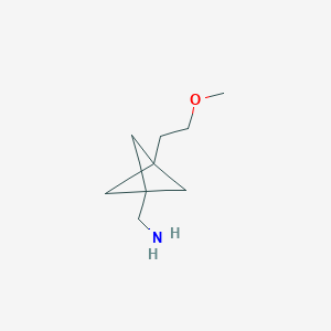 molecular formula C9H17NO B2675564 [3-(2-Methoxyethyl)-1-bicyclo[1.1.1]pentanyl]methanamine CAS No. 2287331-18-2