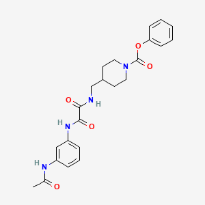 molecular formula C23H26N4O5 B2675569 Phenyl 4-((2-((3-acetamidophenyl)amino)-2-oxoacetamido)methyl)piperidine-1-carboxylate CAS No. 1234902-23-8