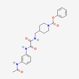 Phenyl 4-((2-((3-acetamidophenyl)amino)-2-oxoacetamido)methyl)piperidine-1-carboxylate
