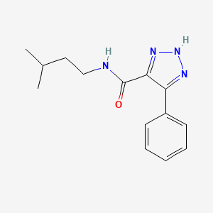 molecular formula C14H18N4O B2675575 N-isopentyl-4-phenyl-1H-1,2,3-triazole-5-carboxamide CAS No. 1795440-82-2