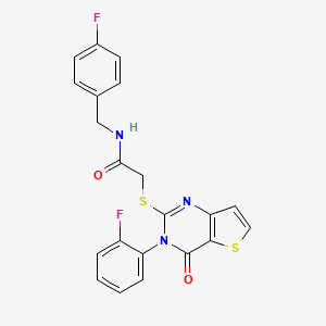 N-(4-fluorobenzyl)-2-{[3-(2-fluorophenyl)-4-oxo-3,4-dihydrothieno[3,2-d]pyrimidin-2-yl]sulfanyl}acetamide