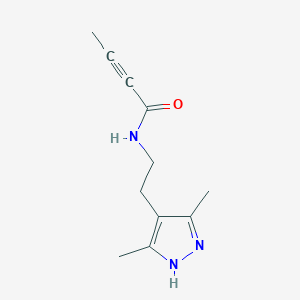 N-[2-(3,5-Dimethyl-1H-pyrazol-4-yl)ethyl]but-2-ynamide