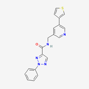 2-phenyl-N-((5-(thiophen-3-yl)pyridin-3-yl)methyl)-2H-1,2,3-triazole-4-carboxamide
