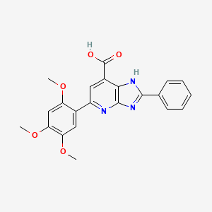 2-phenyl-5-(2,4,5-trimethoxyphenyl)-3H-imidazo[4,5-b]pyridine-7-carboxylic acid