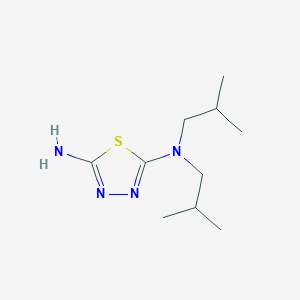 molecular formula C10H20N4S B2675590 N,N-Diisobutyl-1,3,4-thiadiazole-2,5-diamine CAS No. 897769-65-2