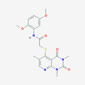 N-(2,5-dimethoxyphenyl)-2-((1,3,6-trimethyl-2,4-dioxo-1,2,3,4-tetrahydropyrido[2,3-d]pyrimidin-5-yl)thio)acetamide