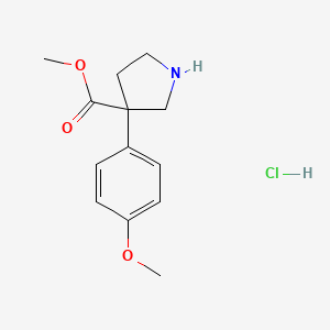 Methyl 3-(4-methoxyphenyl)pyrrolidine-3-carboxylate;hydrochloride