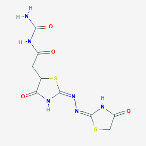 N-carbamoyl-2-((E)-4-oxo-2-((E)-(4-oxothiazolidin-2-ylidene)hydrazono)thiazolidin-5-yl)acetamide