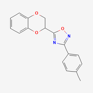 5-(2,3-Dihydro-1,4-benzodioxin-2-yl)-3-(4-methylphenyl)-1,2,4-oxadiazole