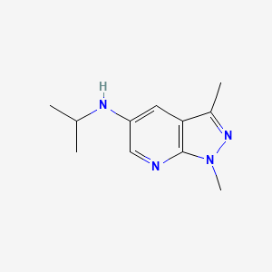 molecular formula C11H16N4 B2675603 1,3-dimethyl-N-(propan-2-yl)-1H-pyrazolo[3,4-b]pyridin-5-amine CAS No. 1157781-23-1