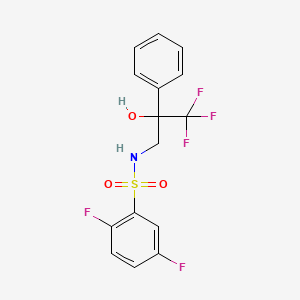 2,5-difluoro-N-(3,3,3-trifluoro-2-hydroxy-2-phenylpropyl)benzenesulfonamide