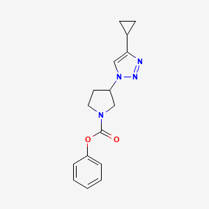phenyl 3-(4-cyclopropyl-1H-1,2,3-triazol-1-yl)pyrrolidine-1-carboxylate