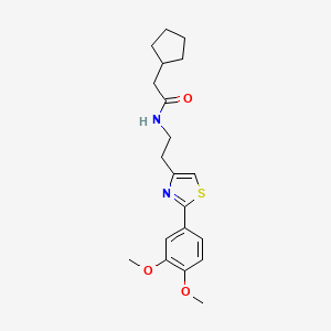 2-cyclopentyl-N-(2-(2-(3,4-dimethoxyphenyl)thiazol-4-yl)ethyl)acetamide