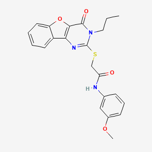 N-(3-methoxyphenyl)-2-((4-oxo-3-propyl-3,4-dihydrobenzofuro[3,2-d]pyrimidin-2-yl)thio)acetamide