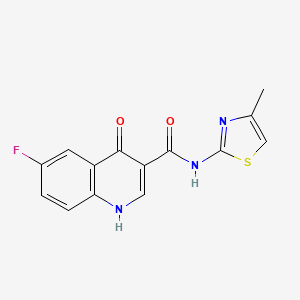 6-Fluoro-4-hydroxy-N-(4-methyl-1,3-thiazol-2-yl)quinoline-3-carboxamide
