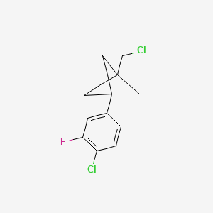 1-(4-Chloro-3-fluorophenyl)-3-(chloromethyl)bicyclo[1.1.1]pentane