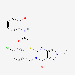 2-((6-(4-chlorobenzyl)-2-ethyl-7-oxo-6,7-dihydro-2H-pyrazolo[4,3-d]pyrimidin-5-yl)thio)-N-(2-methoxyphenyl)acetamide