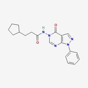 3-cyclopentyl-N-(4-oxo-1-phenyl-1H-pyrazolo[3,4-d]pyrimidin-5(4H)-yl)propanamide