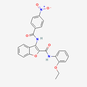 N-(2-ethoxyphenyl)-3-(4-nitrobenzamido)benzofuran-2-carboxamide