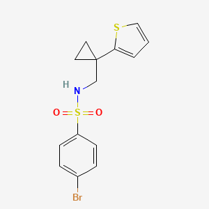 4-bromo-N-((1-(thiophen-2-yl)cyclopropyl)methyl)benzenesulfonamide