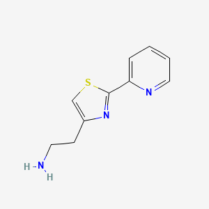 molecular formula C10H11N3S B2675685 2-(2-Pyridin-2-yl-1,3-thiazol-4-yl)ethanamine CAS No. 938377-79-8