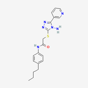 2-((4-amino-5-(pyridin-3-yl)-4H-1,2,4-triazol-3-yl)thio)-N-(4-butylphenyl)acetamide