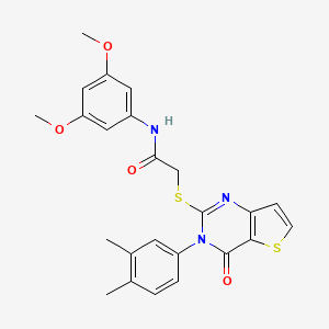 N-(3,5-dimethoxyphenyl)-2-{[3-(3,4-dimethylphenyl)-4-oxo-3,4-dihydrothieno[3,2-d]pyrimidin-2-yl]sulfanyl}acetamide
