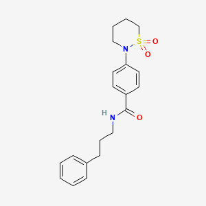 4-(1,1-dioxothiazinan-2-yl)-N-(3-phenylpropyl)benzamide