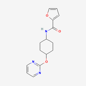N-((1r,4r)-4-(pyrimidin-2-yloxy)cyclohexyl)furan-2-carboxamide