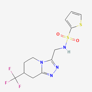 N-((7-(trifluoromethyl)-5,6,7,8-tetrahydro-[1,2,4]triazolo[4,3-a]pyridin-3-yl)methyl)thiophene-2-sulfonamide